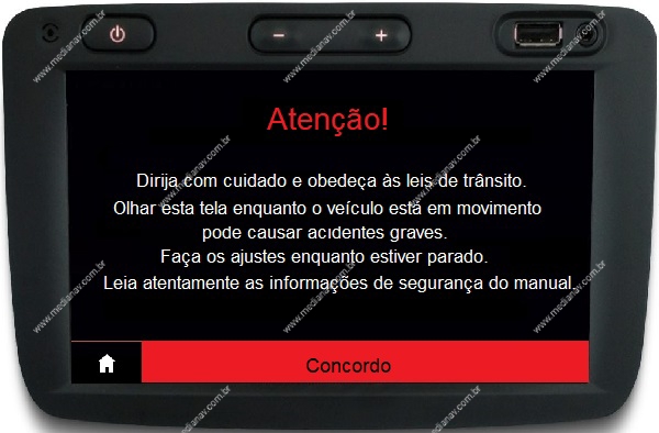BOTÃO CONCORDO GPS MEDIA NAV
